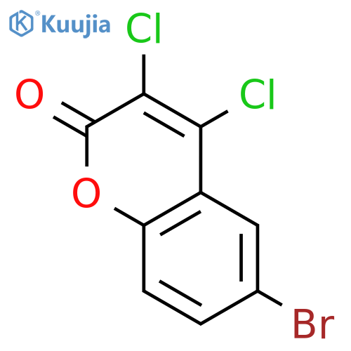 2H-1-Benzopyran-2-one, 6-bromo-3,4-dichloro- structure