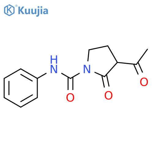 1-Pyrrolidinecarboxamide, 3-acetyl-2-oxo-N-phenyl- structure