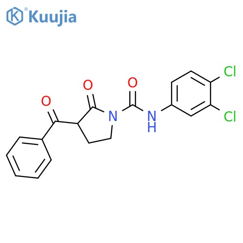 1-Pyrrolidinecarboxamide, 3-benzoyl-N-(3,4-dichlorophenyl)-2-oxo- structure