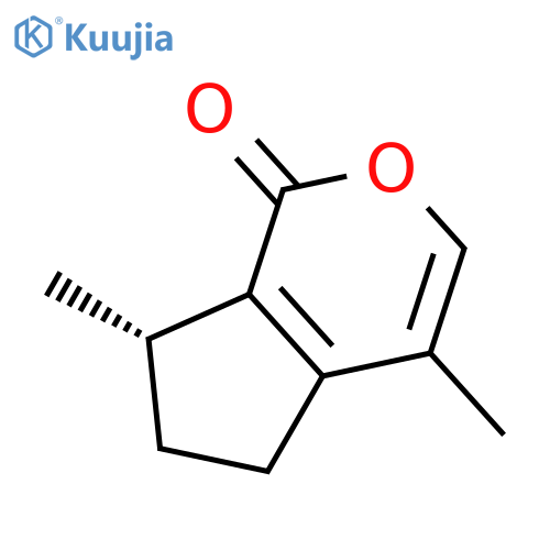 Cyclopenta[c]pyran-1(5H)-one,6,7-dihydro-4,7-dimethyl-, (7S)- structure