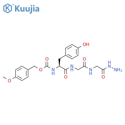 Glycine, N-[N-[N-[[(4-methoxyphenyl)methoxy]carbonyl]-L-tyrosyl]glycyl]-, hydrazide (9CI) structure