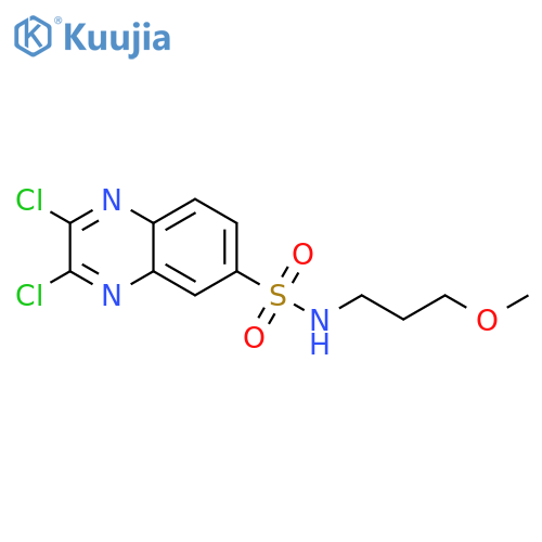 6-Quinoxalinesulfonamide, 2,3-dichloro-N-(3-methoxypropyl)- structure