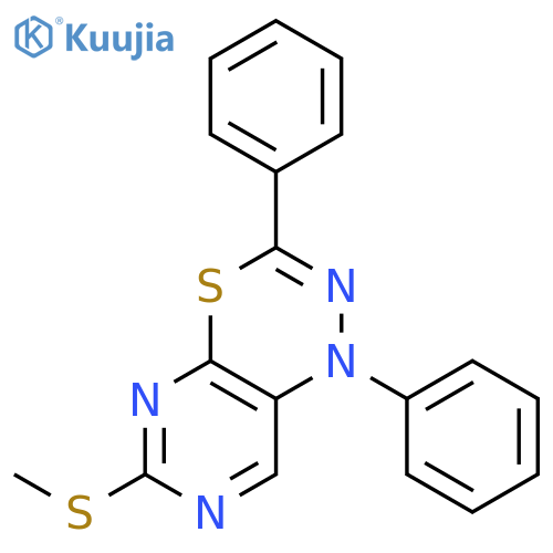 1H-Pyrimido[5,4-e][1,3,4]thiadiazine, 6-(methylthio)-1,3-diphenyl- structure