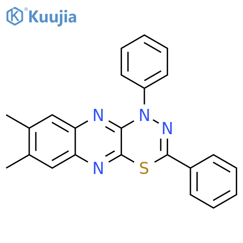 1H-[1,3,4]Thiadiazino[5,6-b]quinoxaline, 7,8-dimethyl-1,3-diphenyl- structure