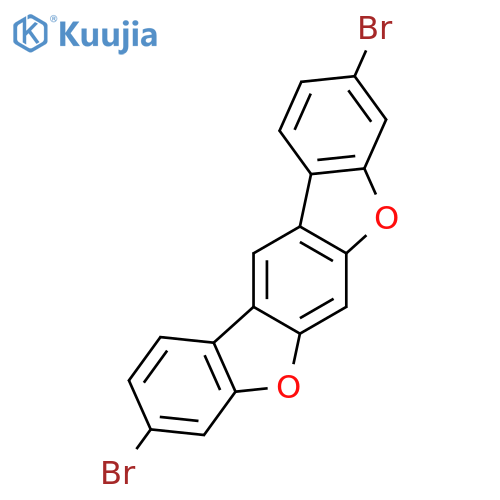 Benzo[1,2-b:5,4-b']bisbenzofuran, 3,9-dibromo- structure
