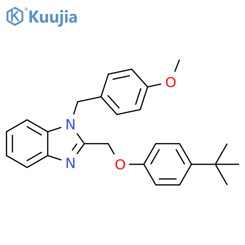 2-(4-tert-butylphenoxy)methyl-1-(4-methoxyphenyl)methyl-1H-1,3-benzodiazole structure