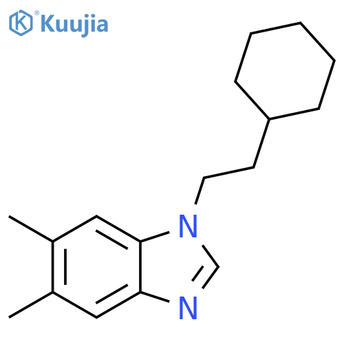 1-(2-cyclohexylethyl)-5,6-dimethyl-1H-1,3-benzodiazole structure