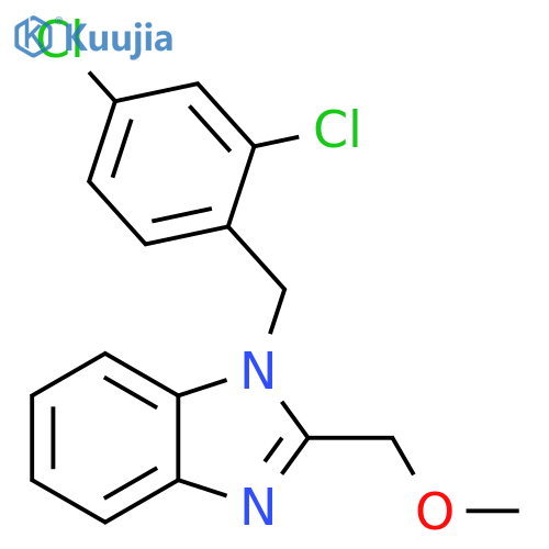 1-(2,4-dichlorophenyl)methyl-2-(methoxymethyl)-1H-1,3-benzodiazole structure