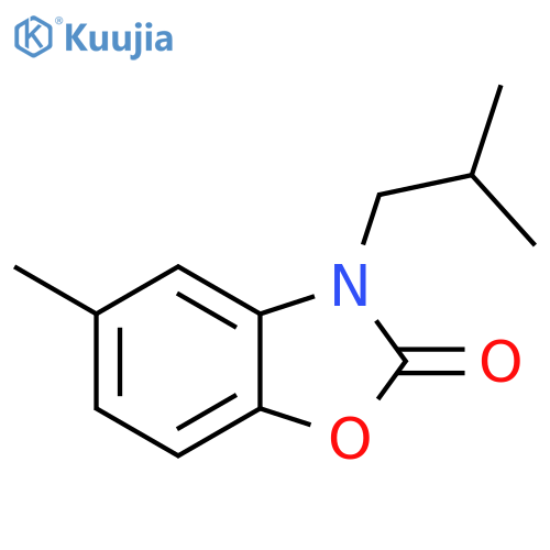 5-methyl-3-(2-methylpropyl)-2,3-dihydro-1,3-benzoxazol-2-one structure
