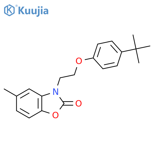 3-[2-(4-tert-butylphenoxy)ethyl]-5-methyl-2,3-dihydro-1,3-benzoxazol-2-one structure