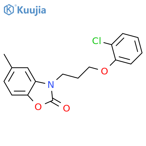 3-3-(2-chlorophenoxy)propyl-5-methyl-2,3-dihydro-1,3-benzoxazol-2-one structure