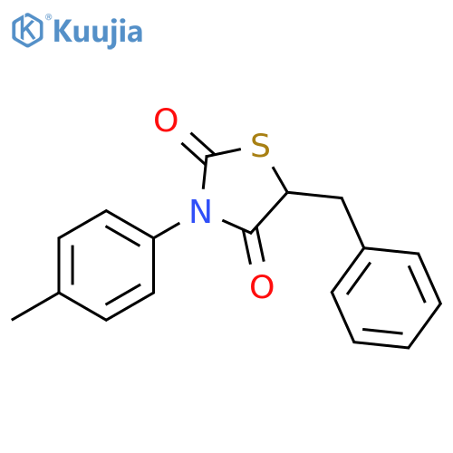 5-benzyl-3-(4-methylphenyl)-1,3-thiazolidine-2,4-dione structure