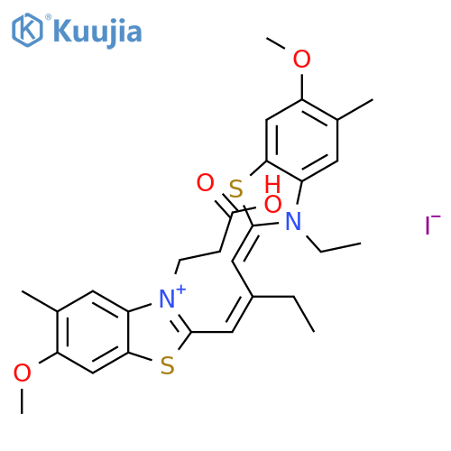 Benzothiazolium,3-(2-carboxyethyl)-2-[2-[(3-ethyl-6-methoxy-5-methyl-2(3H)-benzothiazolylidene)methyl]-1-buten-1-yl]-6-methoxy-5-methyl-,iodide (1:1) structure