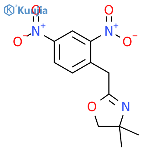 Oxazole, 2-[(2,4-dinitrophenyl)methyl]-4,5-dihydro-4,4-dimethyl- structure