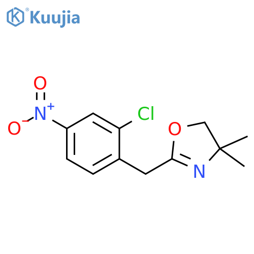 Oxazole, 2-[(2-chloro-4-nitrophenyl)methyl]-4,5-dihydro-4,4-dimethyl- structure