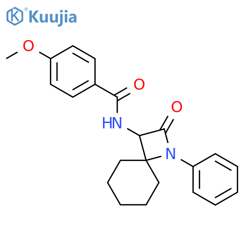Benzamide, 4-methoxy-N-(2-oxo-1-phenyl-1-azaspiro[3.5]non-3-yl)- structure