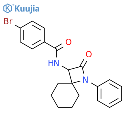 Benzamide, 4-bromo-N-(2-oxo-1-phenyl-1-azaspiro[3.5]non-3-yl)- structure