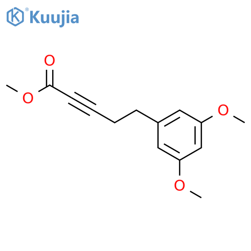 2-Pentynoic acid, 5-(3,5-dimethoxyphenyl)-, methyl ester structure