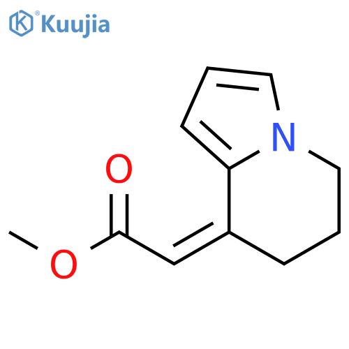 methyl 2-(8Z)-5,6,7,8-tetrahydroindolizin-8-ylideneacetate structure