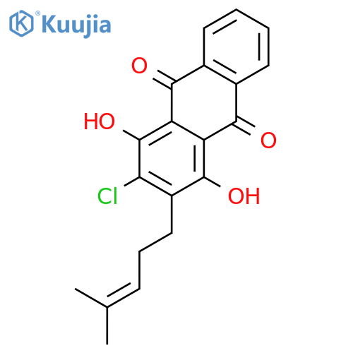 9,10-Anthracenedione, 2-chloro-1,4-dihydroxy-3-(4-methyl-3-pentenyl)- structure