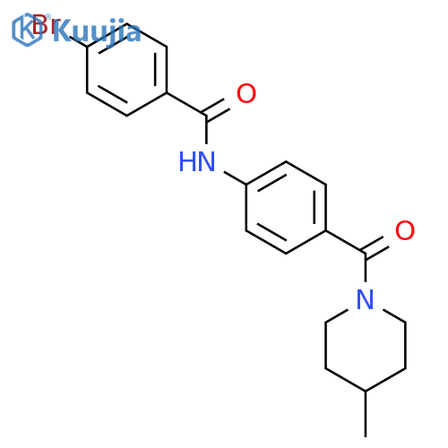 4-bromo-N-{4-[(4-methylpiperidin-1-yl)carbonyl]phenyl}benzamide structure