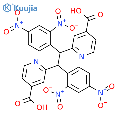 4-Pyridinecarboxylic acid,2,2'-[1,2-bis(2,4-dinitrophenyl)-1,2-ethanediyl]bis- structure