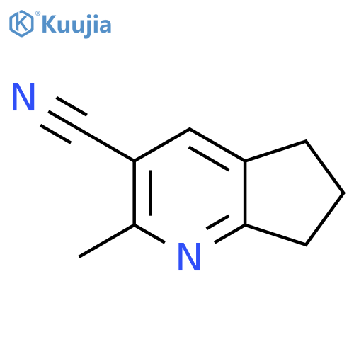 5H-Cyclopenta[b]pyridine-3-carbonitrile, 6,7-dihydro-2-methyl- structure