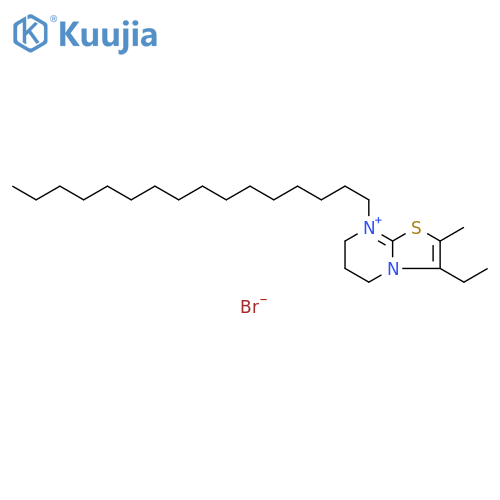 5H-Thiazolo[3,2-a]pyrimidinium, 3-ethyl-8-hexadecyl-6,7-dihydro-2-methyl-, bromide (1:1) structure