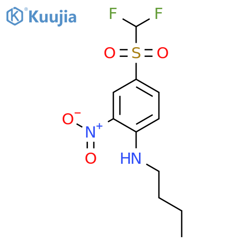 BENZENAMINE, N-BUTYL-4-[(DIFLUOROMETHYL)SULFONYL]-2-NITRO- structure