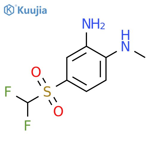 1,2-Benzenediamine, 4-[(difluoromethyl)sulfonyl]-N1-methyl- structure