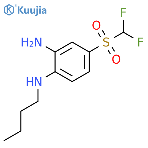 1,2-Benzenediamine, N1-butyl-4-[(difluoromethyl)sulfonyl]- structure