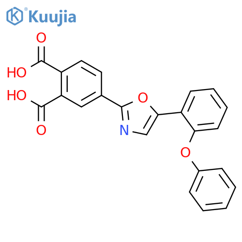 1,2-Benzenedicarboxylic acid, 4-[5-(phenoxyphenyl)-2-oxazolyl]- structure