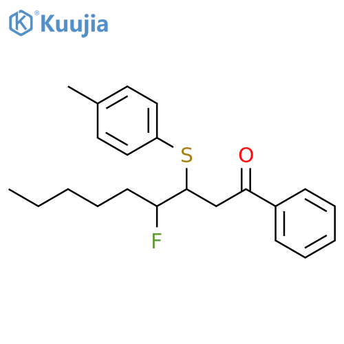 1-NONANONE, 4-FLUORO-3-[(4-METHYLPHENYL)THIO]-1-PHENYL- structure