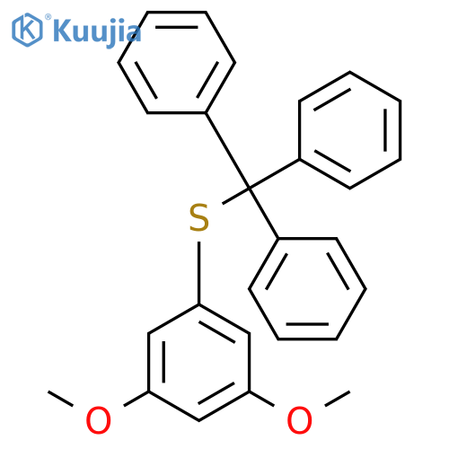 Benzene, 1,3-dimethoxy-5-[(triphenylmethyl)thio]- structure