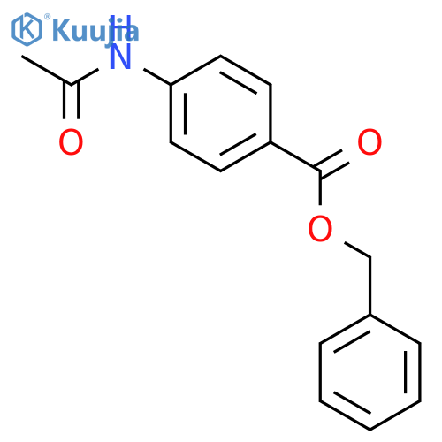 BENZOIC ACID, 4-(ACETYLAMINO)-, PHENYLMETHYL ESTER structure