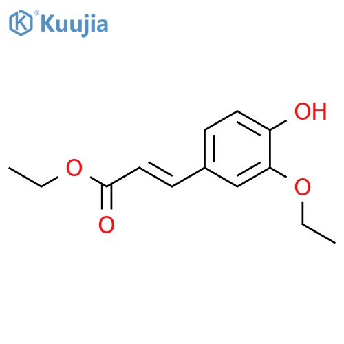 2-PROPENOIC ACID, 3-(3-ETHOXY-4-HYDROXYPHENYL)-, ETHYL ESTER, (2E)- structure