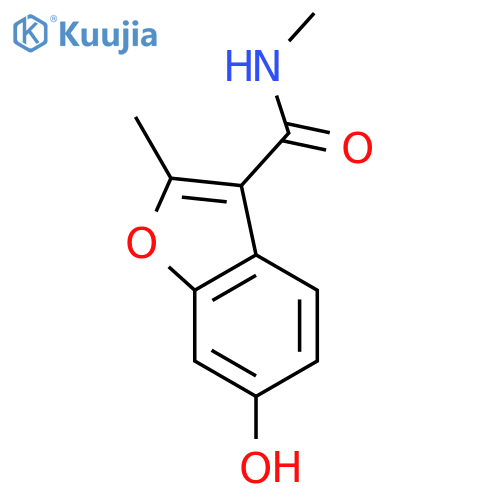 6-Hydroxy-N,2-dimethylbenzofuran-3-carboxamide structure