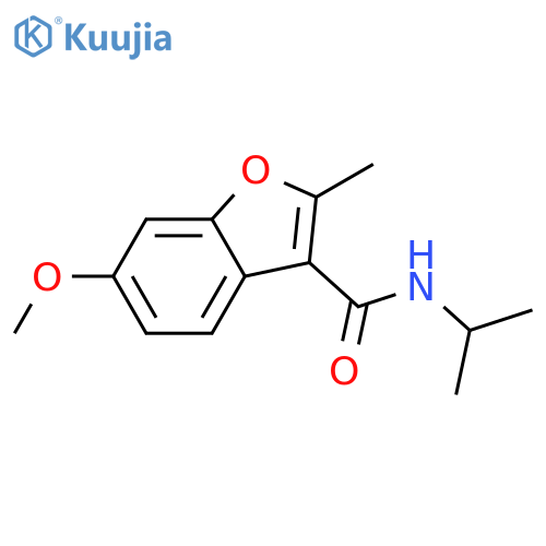 3-BENZOFURANCARBOXAMIDE, 6-METHOXY-2-METHYL-N-(1-METHYLETHYL)- structure