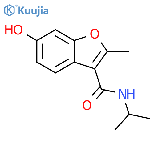 3-Benzofurancarboxamide, 6-hydroxy-2-methyl-N-(1-methylethyl)- structure