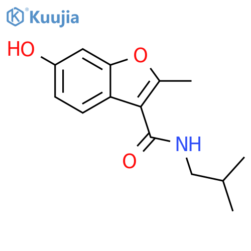 3-Benzofurancarboxamide, 6-hydroxy-2-methyl-N-(2-methylpropyl)- structure