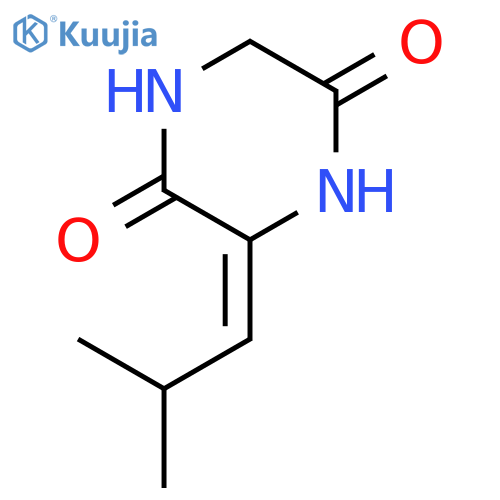 3-(2-Methylpropylidene)piperazine-2,5-dione structure