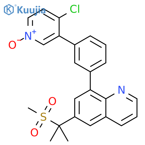 Quinoline,8-[3-(4-chloro-1-oxido-3-pyridinyl)phenyl]-6-[1-methyl-1-(methylsulfonyl)ethyl]- structure