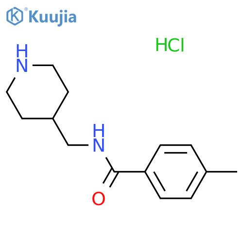 4-Methyl-N-(piperidin-4-ylmethyl)benzamide (HCl) structure