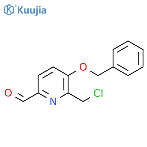 2-Pyridinecarboxaldehyde, 6-(chloromethyl)-5-(phenylmethoxy)- structure