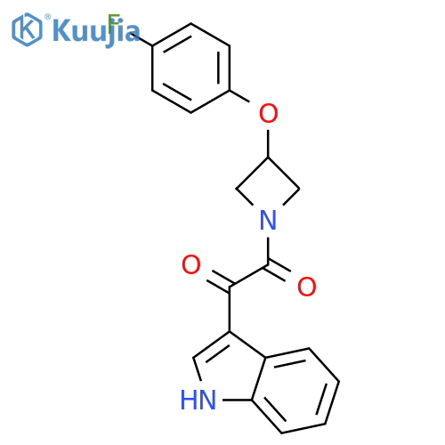 Azetidine, 3-(4-fluorophenoxy)-1-(1H-indol-3-yloxoacetyl)- structure