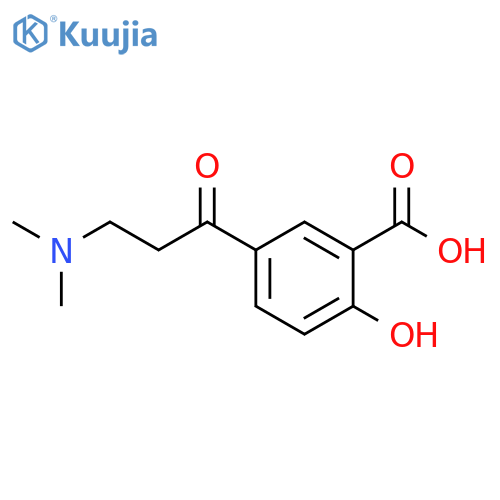 Benzoic acid, 5-[3-(dimethylamino)-1-oxopropyl]-2-hydroxy- structure