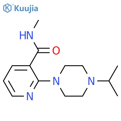 3-Pyridinecarboxamide, N-methyl-2-[4-(1-methylethyl)-1-piperazinyl]- structure