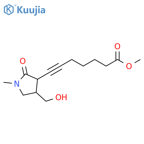 6-Heptynoic acid, 7-[4-(hydroxymethyl)-1-methyl-2-oxo-3-pyrrolidinyl]-,methyl ester structure