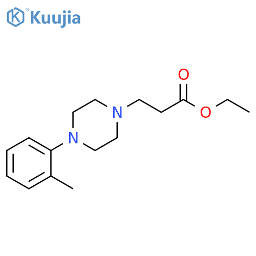 1-Piperazinepropanoic acid, 4-(2-methylphenyl)-, ethyl ester structure