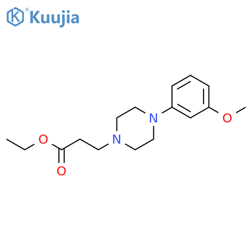 1-Piperazinepropanoic acid, 4-(3-methoxyphenyl)-, ethyl ester structure